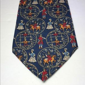 Salvatore Ferragamo Silk Renaissance Print Tie